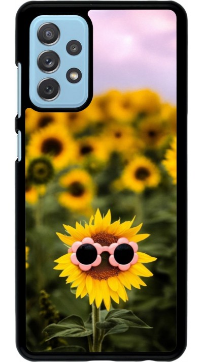Samsung Galaxy A72 Case Hülle - Sunflower with glasses 2026