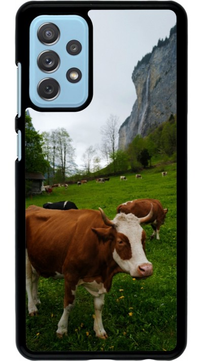 Samsung Galaxy A72 Case Hülle -  Nationalfeiertag Schweiz Kühe