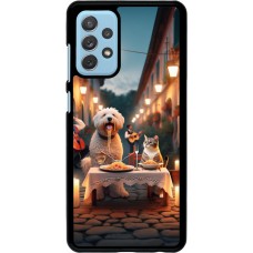 Samsung Galaxy A72 Case Hülle - Valentin 2024 Hund & Katze Kerzenlicht