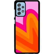 Samsung Galaxy A72 Case Hülle - Valentine 2024 heart gradient