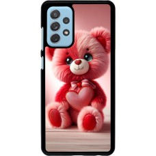 Samsung Galaxy A72 Case Hülle - Valentin 2024 Rosaroter Teddybär