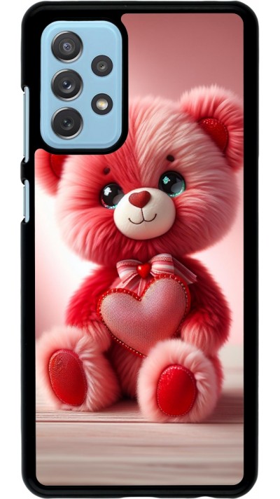 Samsung Galaxy A72 Case Hülle - Valentin 2024 Rosaroter Teddybär