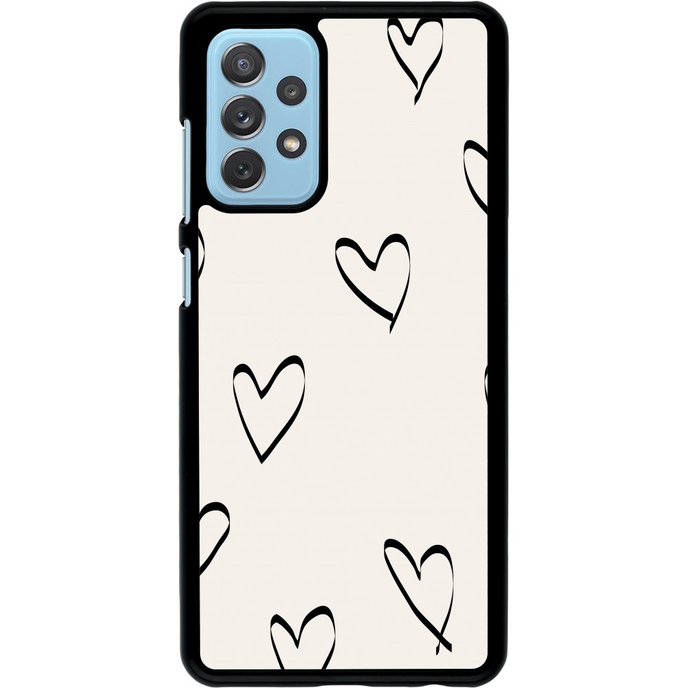 Samsung Galaxy A72 Case Hülle - Valentine 2023 minimalist hearts