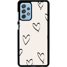 Samsung Galaxy A72 Case Hülle - Valentine 2023 minimalist hearts