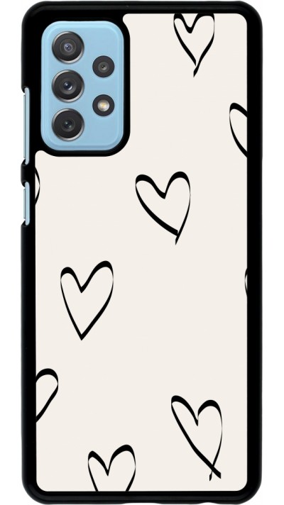 Samsung Galaxy A72 Case Hülle - Valentine 2023 minimalist hearts