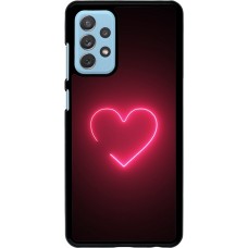 Samsung Galaxy A72 Case Hülle - Valentine 2023 single neon heart