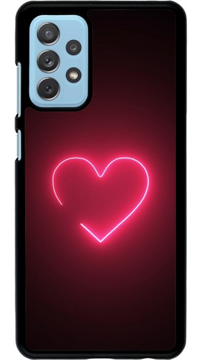 Samsung Galaxy A72 Case Hülle - Valentine 2023 single neon heart