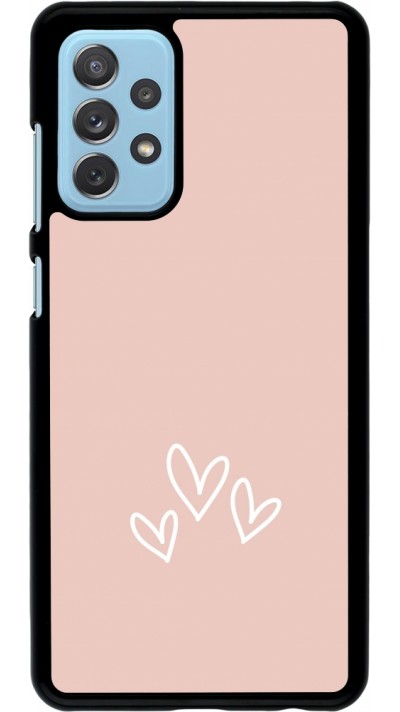 Samsung Galaxy A72 Case Hülle - Valentine 2023 three minimalist hearts