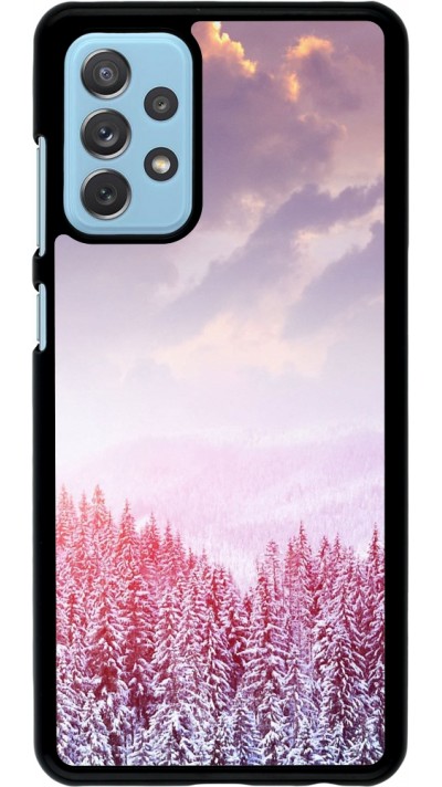Samsung Galaxy A72 Case Hülle - Winter 22 Pink Forest