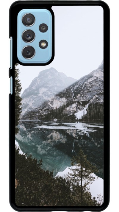 Samsung Galaxy A72 Case Hülle - Winter 22 snowy mountain and lake