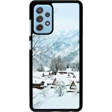 Samsung Galaxy A72 Case Hülle - Winter 25 Winter snowy landscape