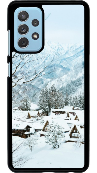 Samsung Galaxy A72 Case Hülle - Winter 25 Winter snowy landscape