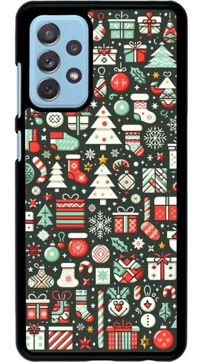 Samsung Galaxy A72 Case Hülle - Weihnachten 2023 Flachmuster