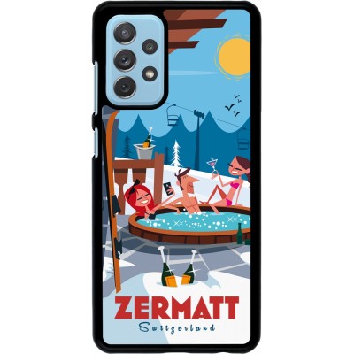 Samsung Galaxy A72 Case Hülle - Zermatt Mountain Jacuzzi