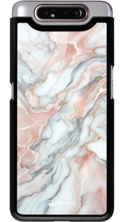 Samsung Galaxy A80 Case Hülle - Rosa Leuchtender Marmor