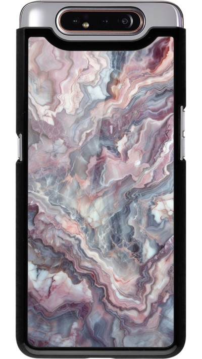 Samsung Galaxy A80 Case Hülle - Violetter silberner Marmor
