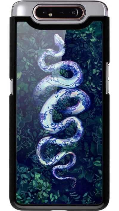 Samsung Galaxy A80 Case Hülle - Snake Blue Anaconda