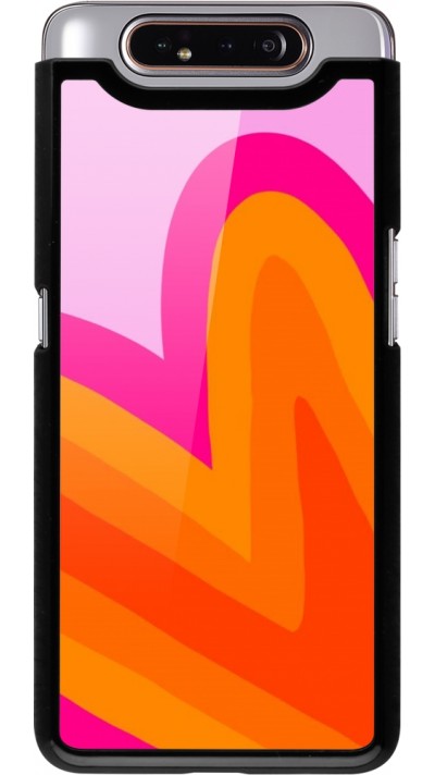 Samsung Galaxy A80 Case Hülle - Valentine 2024 heart gradient
