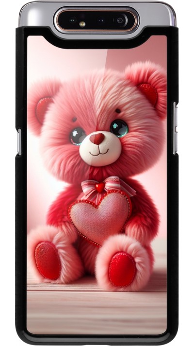 Samsung Galaxy A80 Case Hülle - Valentin 2024 Rosaroter Teddybär