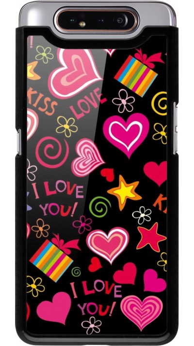 Samsung Galaxy A80 Case Hülle - Valentine 2023 love symbols