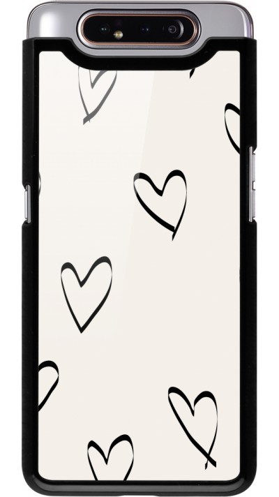 Samsung Galaxy A80 Case Hülle - Valentine 2023 minimalist hearts