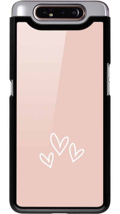 Samsung Galaxy A80 Case Hülle - Valentine 2023 three minimalist hearts