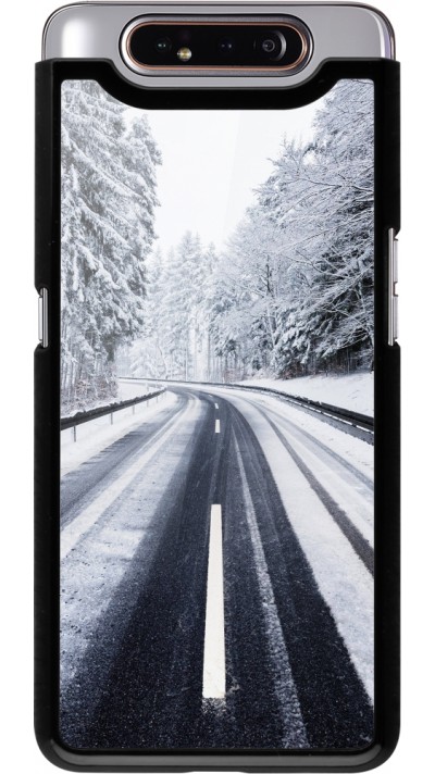 Samsung Galaxy A80 Case Hülle - Winter 22 Snowy Road