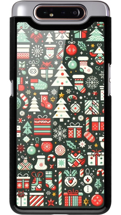 Samsung Galaxy A80 Case Hülle - Weihnachten 2023 Flachmuster