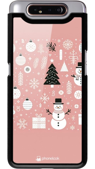 Samsung Galaxy A80 Case Hülle - Weihnachten 2024 Rose Schneemann Weihnachten