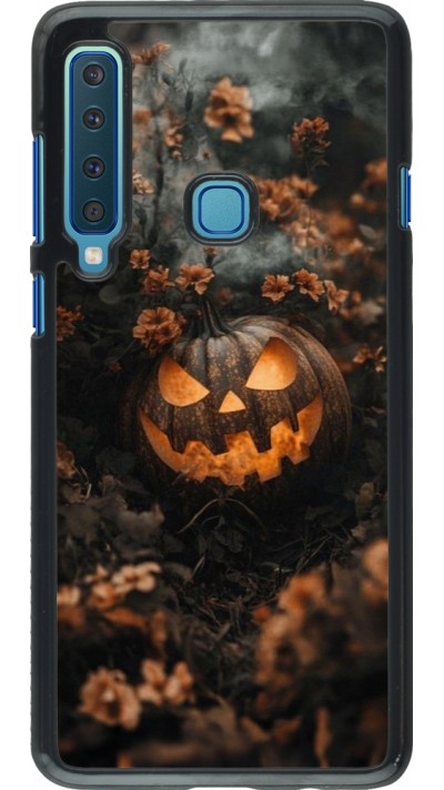 Samsung Galaxy A9 Case Hülle - Halloween 2025 Pumpkin with flowers