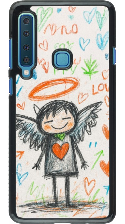 Coque Samsung Galaxy A9 - Little Angel Sketch Love