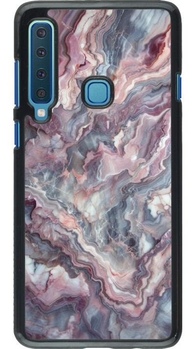 Samsung Galaxy A9 Case Hülle - Violetter silberner Marmor