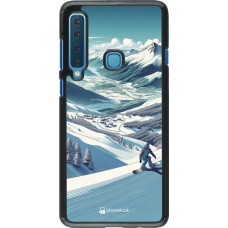 Samsung Galaxy A9 Case Hülle - Snowboarder Berg