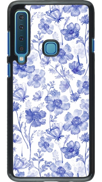 Samsung Galaxy A9 Case Hülle - Spring 23 watercolor blue flowers