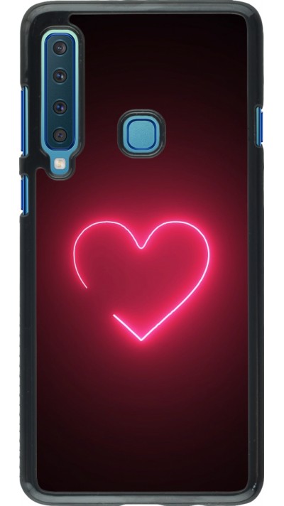 Samsung Galaxy A9 Case Hülle - Valentine 2023 single neon heart