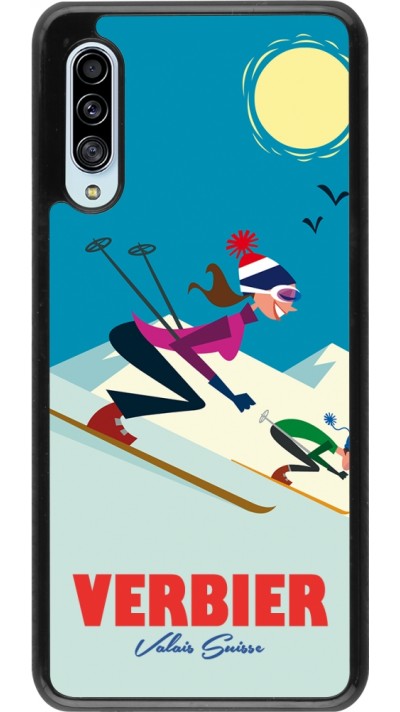 Samsung Galaxy A90 5G Case Hülle - Verbier Ski Downhill