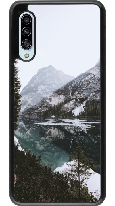 Samsung Galaxy A90 5G Case Hülle - Winter 22 snowy mountain and lake