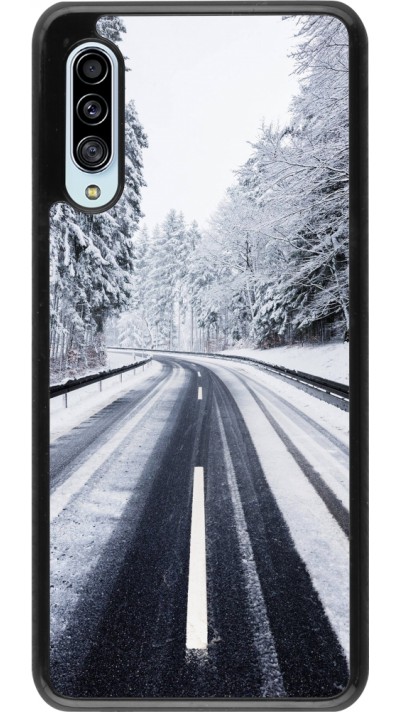 Samsung Galaxy A90 5G Case Hülle - Winter 22 Snowy Road