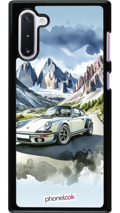 Coque Samsung Galaxy Note 10 - Porsche 911 Mountain Watercolor
