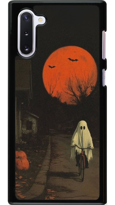 Samsung Galaxy Note 10 Case Hülle - Halloween 2025 Ghost on a bicycle