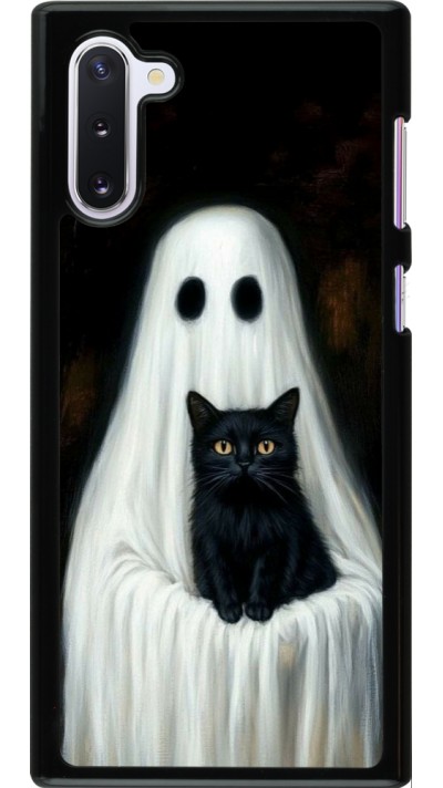 Samsung Galaxy Note 10 Case Hülle - Halloween 2025 Ghost with black cat