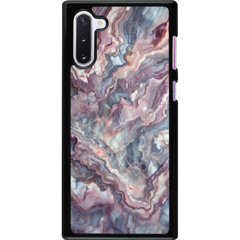 Samsung Galaxy Note 10 Case Hülle - Violetter silberner Marmor