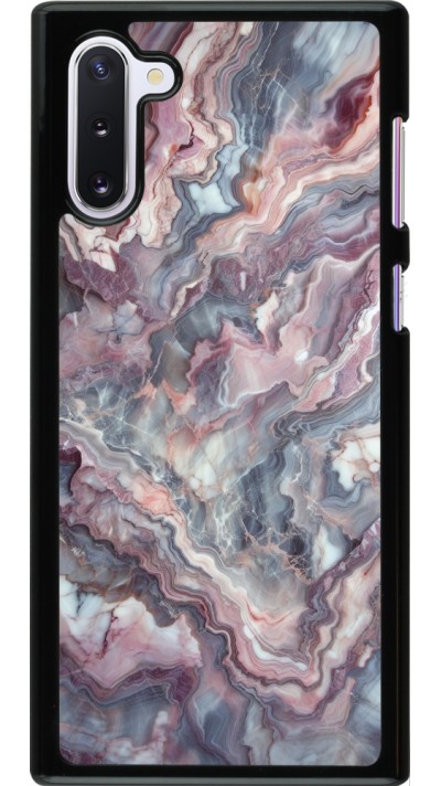 Samsung Galaxy Note 10 Case Hülle - Violetter silberner Marmor
