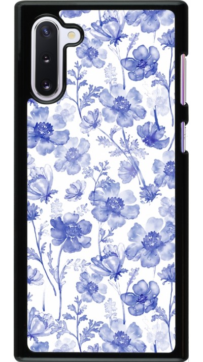 Samsung Galaxy Note 10 Case Hülle - Spring 23 watercolor blue flowers