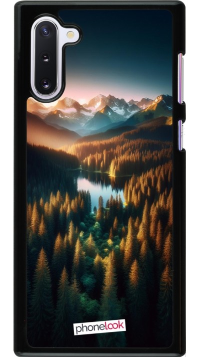 Samsung Galaxy Note 10 Case Hülle - Sonnenuntergang Waldsee