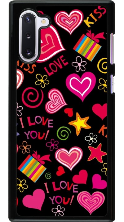 Samsung Galaxy Note 10 Case Hülle - Valentine 2023 love symbols
