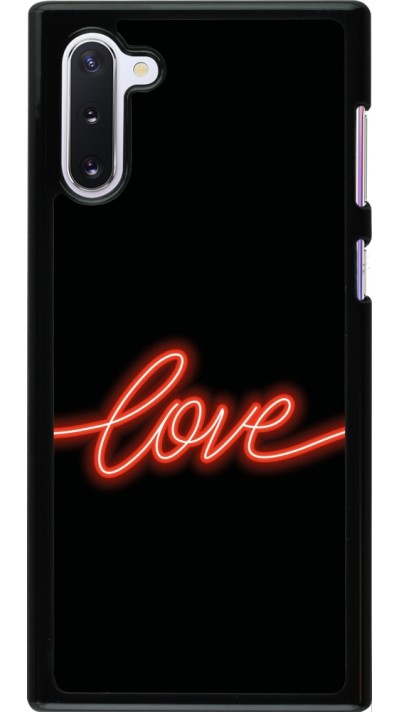 Samsung Galaxy Note 10 Case Hülle - Valentine 2023 neon love