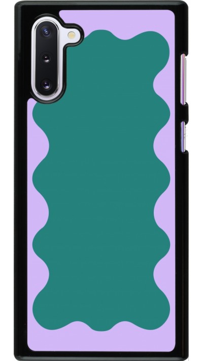 Samsung Galaxy Note 10 Case Hülle - Wavy Rectangle Green Purple