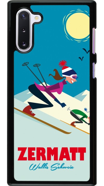 Samsung Galaxy Note 10 Case Hülle - Zermatt Ski Downhill