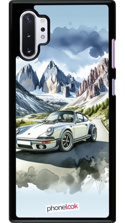 Samsung Galaxy Note 10+ Case Hülle - Porsche 911 Berg Aquarell